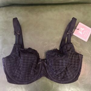 Prima Donna Black Lace Bra 32E Madison NWT